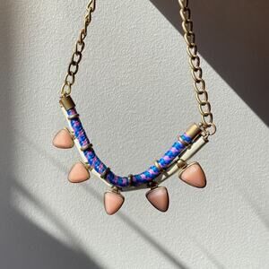 J.Crew Multi Textile Rope & Chain Necklace